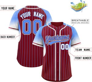 USA Quick Dry Pro Series Youth Baseball & Softball Jersey Tissu en sergé sublimé personnalisé avec bouton en maille et broderie - Product Image 2