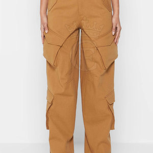 Pantalones Cargo para mujer con cierre de botón y detalles de bolsillo Pantalones Cargo ligeros transpirables para mujer - Product Image 2