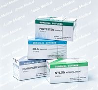 Sutures chirurgicales mixtes Poliglecaprone PGA Polyglactin, résorbables et non résorbables, stériles, pour usage vétérinaire chez les grands animaux