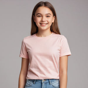 T-shirt classique pour filles en tissu doux et respirant, construction durable, confort doux pour la peau, adapté à un usage décontracté - Product Image 2