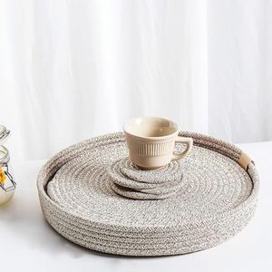 Meilleur napperon en corde de coton idéal pour les fêtes et autres fonctions Vaisselle Design décoratif Napperon arrondi Design - Product Image 1