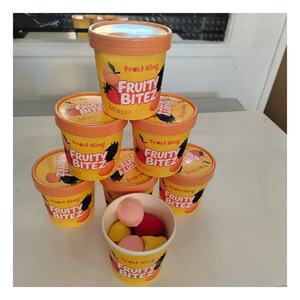 Meilleures ventes Tasse à crème glacée fruitée Bitez Vente en gros Usine Prix de vente Saveurs Mangue Pêche Kiwi Ananas Myrtille - Product Image 6