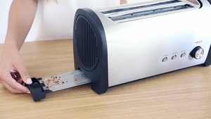 เครื่องปิ้งขนมปังสแตนเลสแบบ 2 ช่องยาวเบรคฟาสท์พลัส 1400W (เฮเกอร์ TO-14D.010A) - Product Image 2