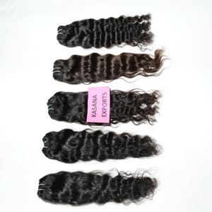 Extensiones de Cabello Indio 100% Virgen Remy de Color Natural, Ondulado Profundo, Cutícula Alineada, Procesado Químicamente, Fácil de Aplicar - Product Image 4