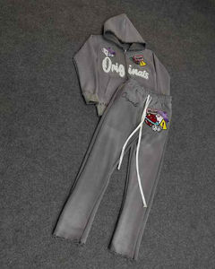 Conjunto de chándal deportivo para hombre con chaqueta y pantalones, ropa informal para gimnasio, traje de entrenamiento para correr para Fitness - Product Image 5