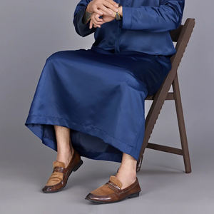 Ropa Islámica al por Mayor, Thobe, Nueva Moda Kuwaití, Marroquí, Árabe, Musulmana, Jubba, Caftán, Daffah, Abaya, Talla Grande, Algodón para Hombre - Product Image 3