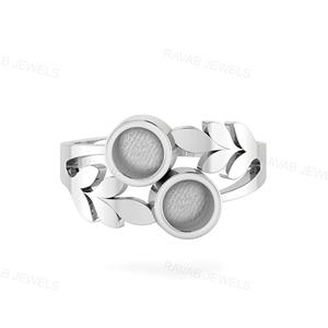 แหวนเงินกึ่งเมานต์สเตอร์ลิงขายดีที่สุดอินเทรนด์เรียบง่ายมีระดับเครื่องประดับงานแต่งงานดีไซน์เนอร์ส่วนประกอบ - Product Image 4