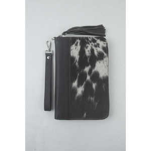 Portefeuille en cuir de vachette vintage LAXURA avec fermeture éclair, doublure en polyester, belles fleurs disponibles, court et long - Product Image 2