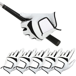 Gants de golf en cuir de mouton personnalisés en gros pour hommes - Durables, antidérapants, avec logo personnalisé, élégants, de qualité supérieure, pour usage extérieur - Product Image 1