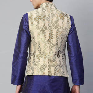 Chaleco Mehndi de ropa tradicional pakistaní para hombre, chaleco formal y de fiesta hecho con bordado pesado - Product Image 2