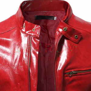 Veste en cuir véritable personnalisée de haute qualité, design unisexe 2026, avec tissu tricoté léger pour l'hiver, vente en gros pour hommes - Product Image 4