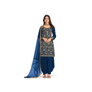 Salwar Kameez mousseline de soie costume indien pakistanais robe de créateur mariage tissu Collection vente robe 2022 - Product Image 4
