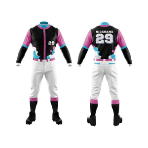 Uniformes de baseball légers pour jeunes hommes, extensibles et respirants, ensembles d'uniformes de sublimation imprimés de haute qualité - Product Image 1