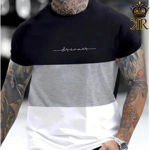 Diseño impreso manga corta hombres 2025 nuevo verano puro algodón suelto pesado manga corta Camiseta - Product Image 5