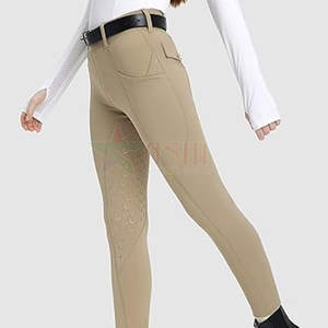 Leggings d'équitation d'hiver pour femmes, chauds, extensibles, mélange de spandex/polyester, doux, imperméables, coupe-vent, leggings de haute qualité - Product Image 5