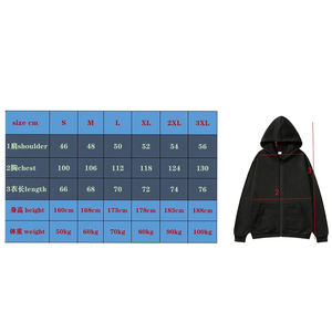 Moda de invierno Sudadera con capucha Cremallera completa Manga larga Streetwear Bordado Kanga Bolsillo Color sólido Liso teñido Pedido mínimo 2 - Product Image 4