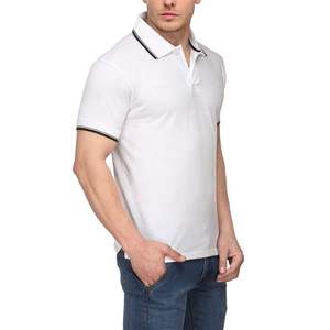 Algodón de alta calidad para hombres para camiseta de Polo Casual patrón sólido manga corta cuello bordado precio barato de talla grande - Product Image 1