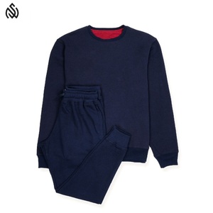 2025 vente en gros Fitness Training personnalisé blanc survêtements haut à la mode joggeurs actifs deux pièces ensemble 100% coton sport survêtements - Product Image 6