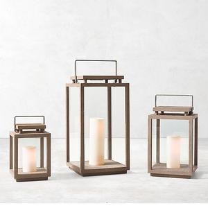 Farol de Vela Alto, Moderno, de Bronce y Dorado, Hecho a Mano, Duradero, para Interiores y Exteriores, Geométrico, Decorativo, para Hogar, Jardín, Bodas - Product Image 4