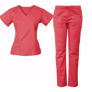 Comprar Uniforme de enfermera de tejido ligero para mujer con manga de contraste aprobado por el médico - Product Image 6