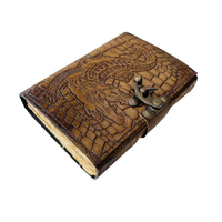 Carnet de voyage vintage en cuir gaufré crocodile A5, 200 pages vierges non lignées, fait main en cuir véritable, cadeau pour la fête des pères