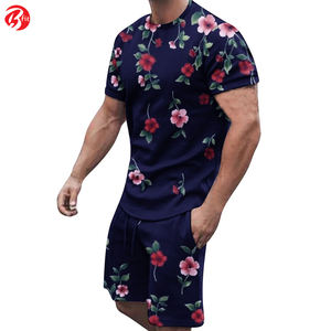 Conjunto corto de verano de dos piezas para hombre multifuncional, Conjunto de camiseta de manga corta y pantalones cortos con bolsillos - Product Image 4