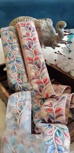 ผ้าลูกไม้ลายดอกไม้ปักสีในฤดูใบไม้ผลิและฤดูร้อนความกว้าง2นิ้วเหมาะสำหรับการขายต่อโดยการตัดแต่งซัพพลายเออร์ - Product Image 3