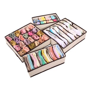 Hot Bán Nhà Đa-Kích Thước Áo Ngực Đồ Lót Vớ Lưu Trữ Hộp Có Thể Gập Lại Hộ Gia Đình Không Dệt Tủ Quần Áo Ngăn Kéo Tủ Quần Áo Lưu Trữ - Product Image 3