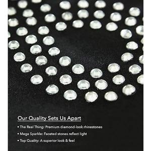 Diseñador de lujo personalizado Rhinestone camisetas negro 100% algodón hombres Camisetas cuello redondo verano Streetwear Bling Crystal camiseta - Product Image 2