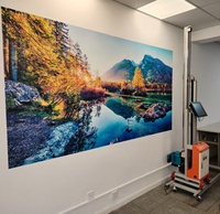 Printer Dinding UV 4K Vertikal AI HD16 untuk Pencetakan Atap dan Plafon, Peralatan Dekorasi Seni Mural Profesional