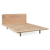 Cadre de lit moderne extensible et pliable, confortable et moelleux, fabriqué en teck massif, écologique, durable, multi-tailles, pour une utilisation en chambre à coucher