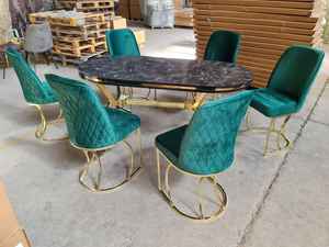 Ensembles de salle à manger modernes et convertibles de luxe, meubles élégants en bois et en métal pour la maison, l'hôtel, le restaurant, les villas et les espaces de vie - Product Image 2