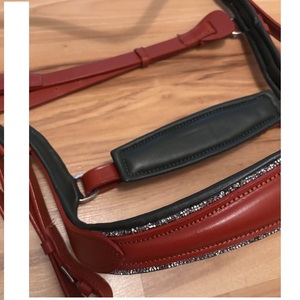 Nouvelle bride ergonomique monocrown complète/cheval, fronture verte avec rênes - Product Image 2