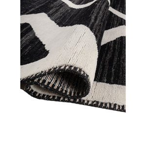 Zuri Ivory Hand Knotted Wool <b>Rug</b> AKWL-1855(VA) Geometric Abstract <b>Boho</b> for Home for Living Hallway Bedroom Rectangle Shape <b>Rug</b> - Product Image 2