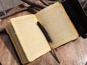 Hilo de logotipo personalizado-diario de cuero de costura 10X7 planificador de Estilo espiral en cuadernos de oro negro y caja organizadora de regalos - Product Image 5