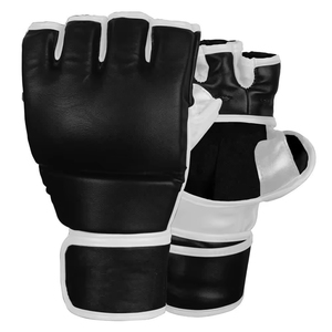 Wholesale Custom logo PU Leather MMA Training <b>Gloves</b> MMA Sparring Half Finger <b>Gloves</b> Muay Thai Mma Sparring <b>Gloves</b> Training - Product Image 4