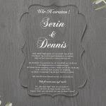 Invitaciones de boda de acrílico y vidrio de lujo hechas a medida Tarjetas coleccionables hechas a mano para papelería y boutiques - Product Image 6