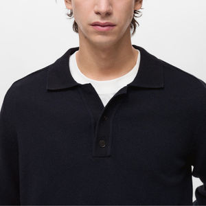 Camisas Polo de Manga Larga 100% Algodón de Alta Calidad al por Mayor, Camiseta Polo Lisa con Logotipo Bordado Personalizado para Hombre - Product Image 3