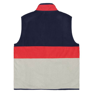 Venta al por mayor de gris claro de los hombres gimnasio polar cepillado cálido invierno transpirable cómodo chaleco sin mangas para los hombres OEM - Product Image 2