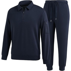 Chándal de tendencia para hombre, trajes atléticos informales de 2 piezas, chándales para hombre, ropa de algodón 100% transpirable, conjuntos para hombre - Product Image 3