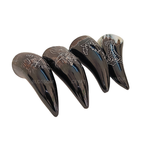 Corne à boire viking artisanale, tasse naturelle de qualité supérieure, finition polie, parfaite pour les événements culturels et les occasions festives - Product Image 3