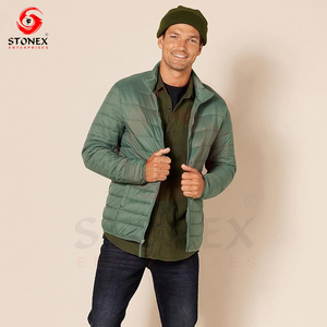Veste matelassée thermique pour homme avec col montant, manteau d'hiver moderne pour les activités décontractées et sportives par temps froid - Product Image 4
