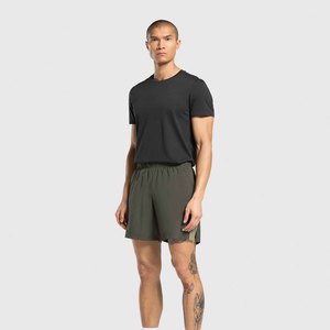 Wholesale Men's Solid Olive Green Quick Dry Athletic <b>Shorts</b> With Elastic Waist And Pockets Casual Workout Running <b>Short</b> Pants - Product Image 4
