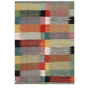 Alfombra Kilim de Maimana, Afganistán, 247 x 177 cm, Alfombra Tradicional Afgana - Product Image 1