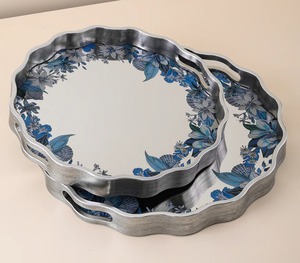 Nouveau plateau de service en émail de conception personnalisée en bois pour le service de café et les assiettes de décoration pour la maison - Product Image 6