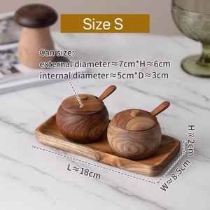 Récipient à épices, boîte à bijoux, porte-épices, décoration de la maison, récipient en bois, récipient à épices en bois - Product Image 2