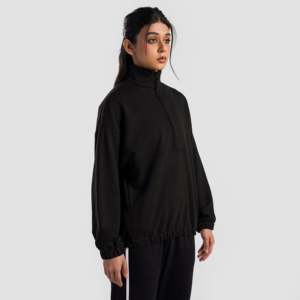 Veste capsule noire respirante d'automne avec col montant - Product Image 3