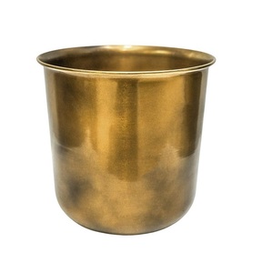 Unique and handcrafted <b>metal</b> waste <b>bin</b> with premium craftsmanship perfect for vintage inspired luxury home decor - Product Image 2