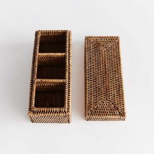 Boîte décorative en osier faite à la main, boîte de rangement artisanale, écologique, naturelle, décoration intérieure et extérieure, vente en gros du Vietnam - Product Image 2