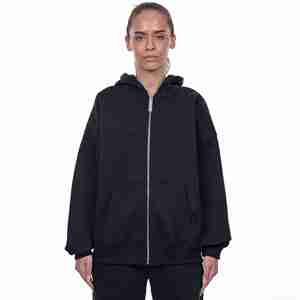 Sudaderas con capucha de invierno para mujer de alta calidad, extragrandes, con cremallera, sin cordón, de algodón, bordadas, transpirables, ecológicas, personalizadas, de peso pesado - Product Image 4